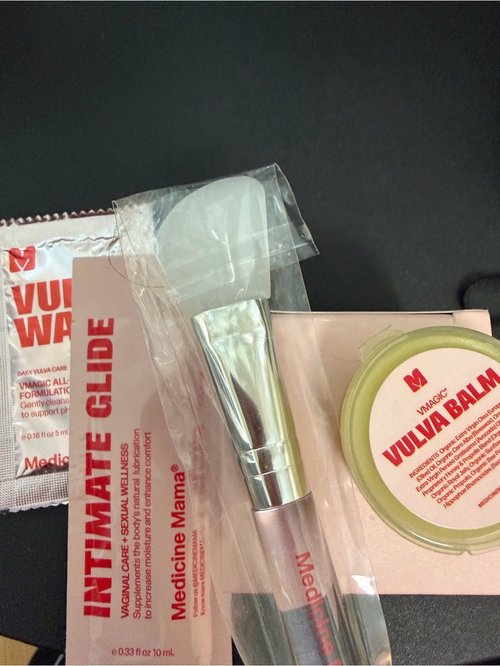 Pink Vulva Balm & Wash - samples plus brush